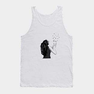 The Girl with musical notes Tank Top